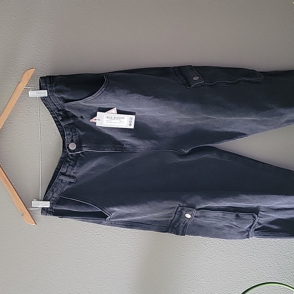 Boohoo Plus Washed Cargo Jeans